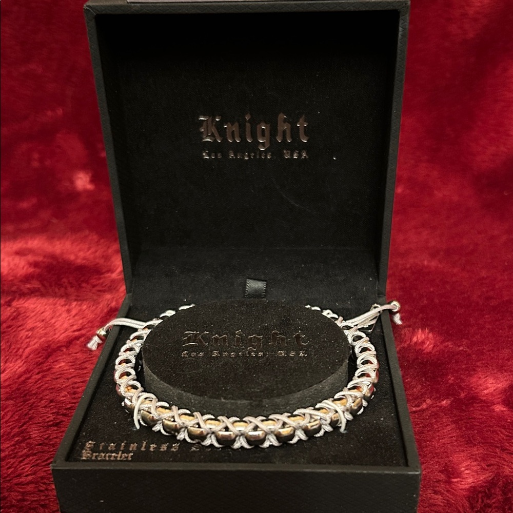 Men’s Stainless and white Rope Bracelet